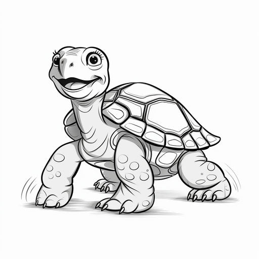 A turtle with a happy smile
