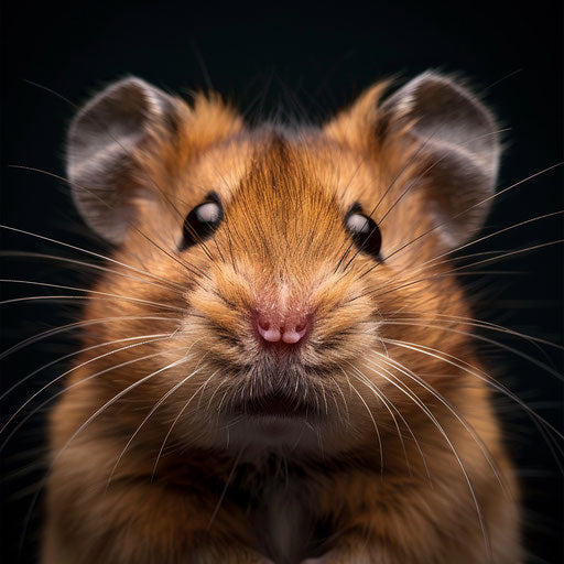 Syrian hamster looking straight at the camera