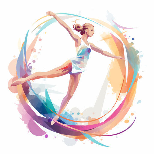 Gymnastics art in Pastel Colors Art style