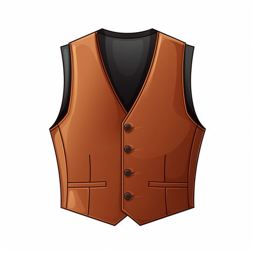 Minimalist style vest illustration, on a white background