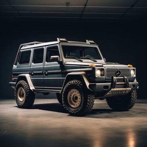 Old Mercedes G Wagon classic wire-spoke wheels