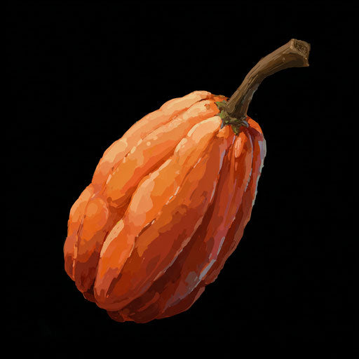 Stylized pumpkin on a black background