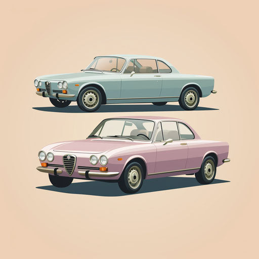 Classic Quadrifoglio Car in Pastel Colors