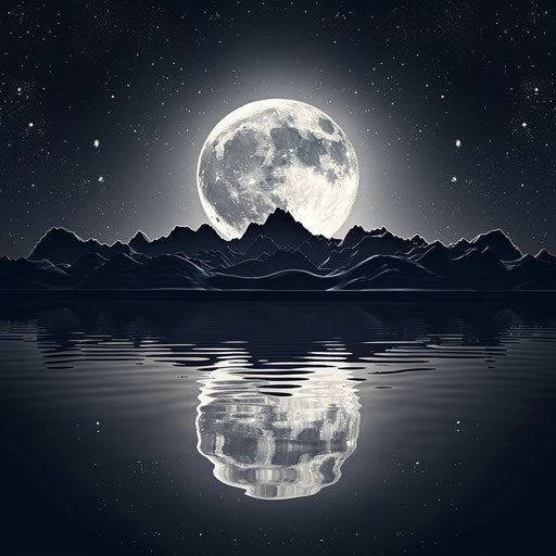 Realistic night illustration on a flat white background