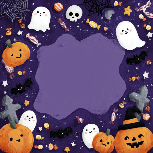 Colorful and Festive Halloween Frame
