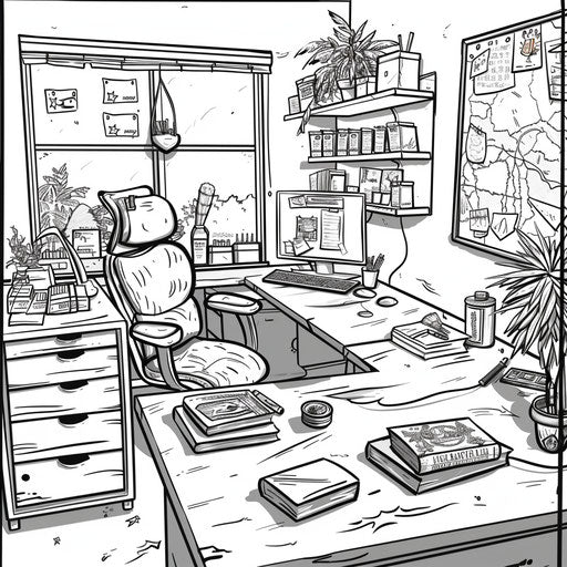 A satirical newsroom with comedic elements