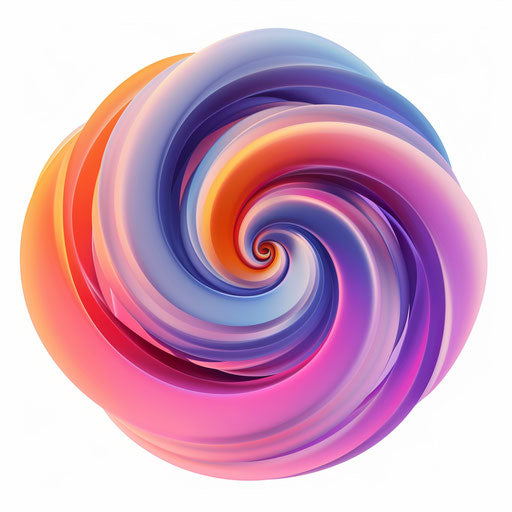 Photo realistic spiral clipart on flat white background