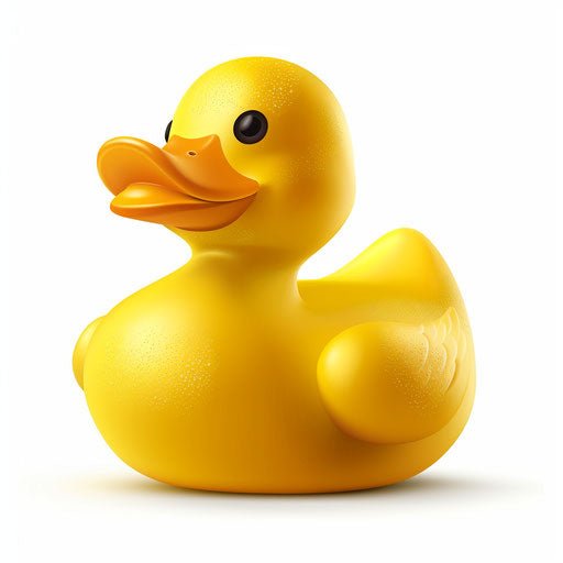 Rubber duck clip art in photo realistic style