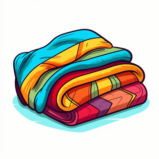 Blanket clipart in Minimalist style, on white background