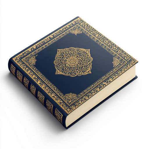 3D Quran on flat white background, isolated clipart