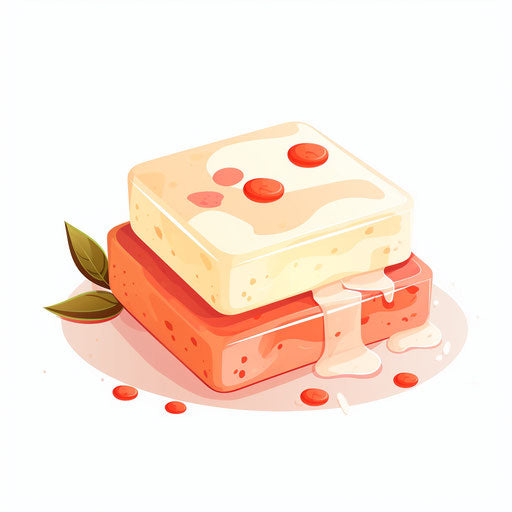 Minimalistic soap illustration on white background