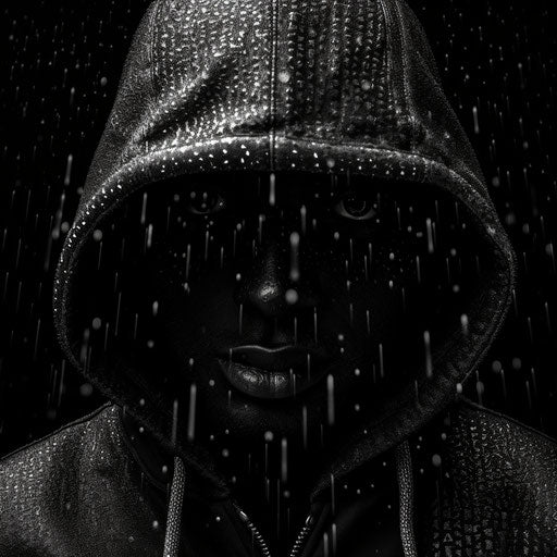 Black whatsapp dp in style of Stippling for a whatsapp profile page 1:1