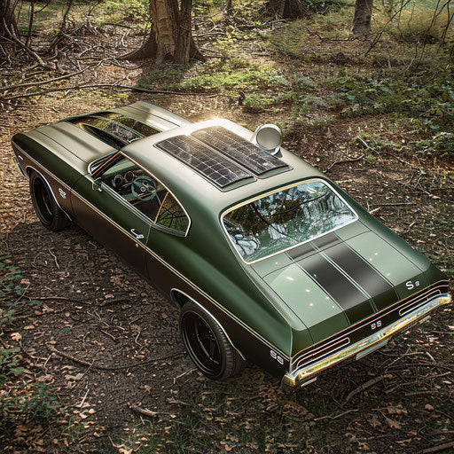 1969 Chevrolet Chevelle SS with electric drivetrain and solar panels