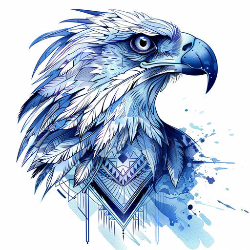 Minimalist tattoo sketch of a Mexican eagle