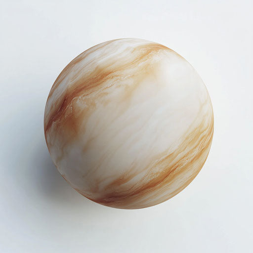 3D Venus in photorealistic style on flat white background, isolated clipart