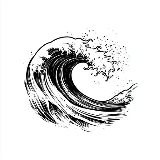 Simple wave with bold outline
