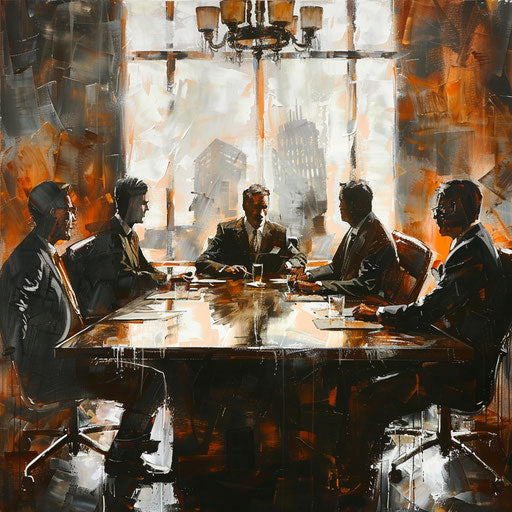 Businessman during a decisive negotiation in a boardroom