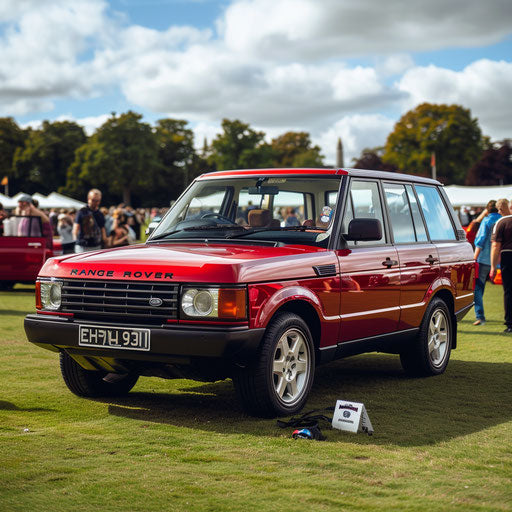 Restored 1994 Range Rover displayed at a classic car show