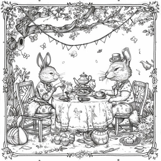 Animals' Spring Celebration in a Garden