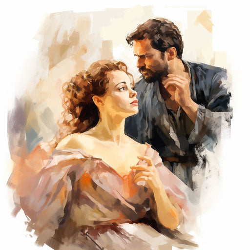 Dramatic illustration - oil painting