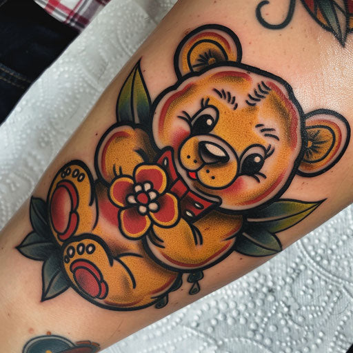 Intricate Teddy Bear Tattoo Sketches
