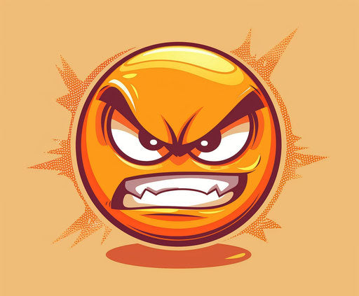 Anger expression vector cartoon illustration angry
