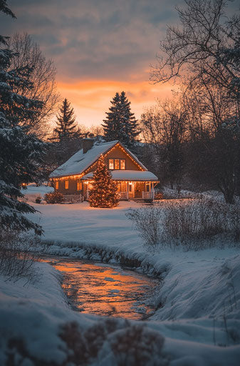 Creative Photo Christmas Card Festive Illustration