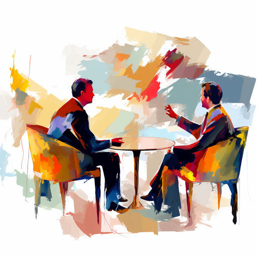 Impressionistic Art style clipart, on white background