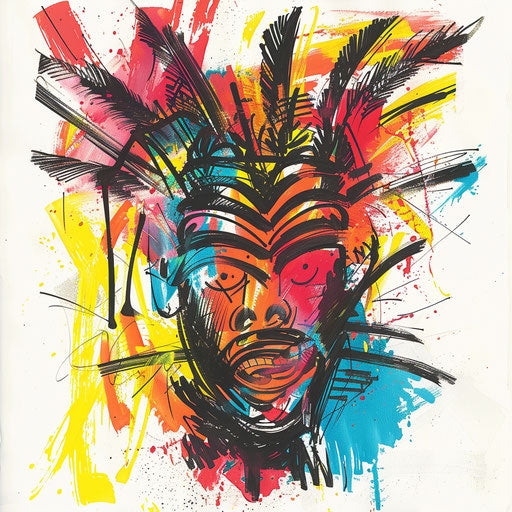 Expressionist tattoo sketch of a Kalinga design