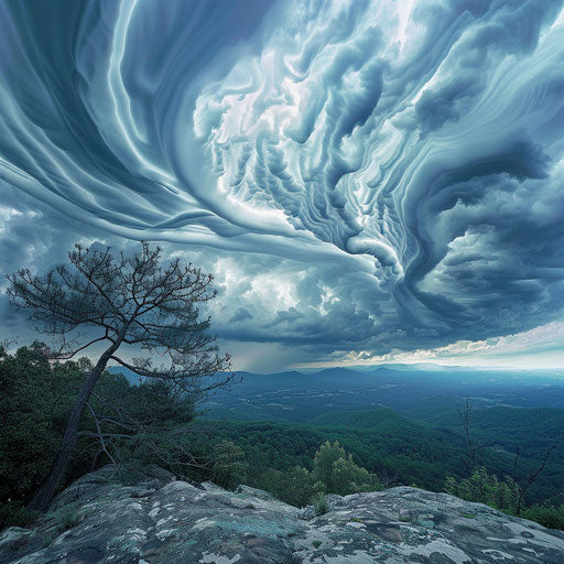 Lookout Mountain, Georgia, rolling clouds, dynamic sky