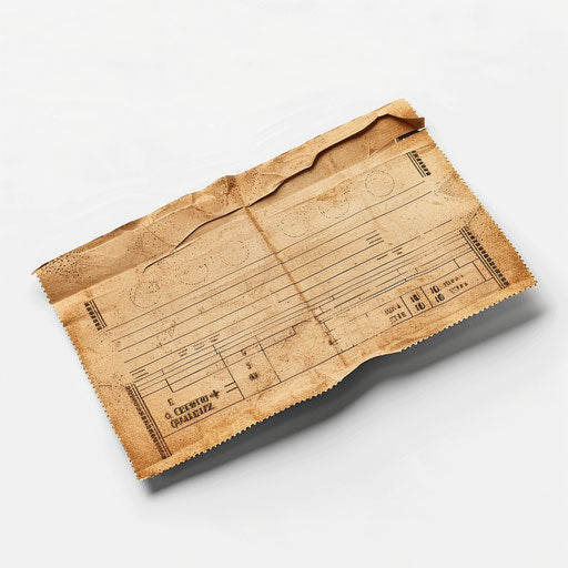 Realistic coupon clipart on flat white background