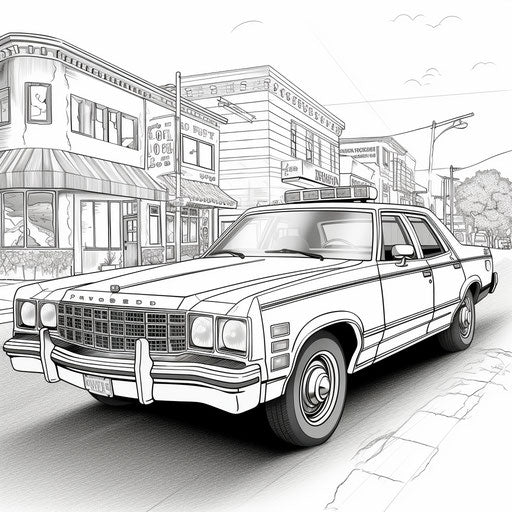 Free police car coloring pages for kids