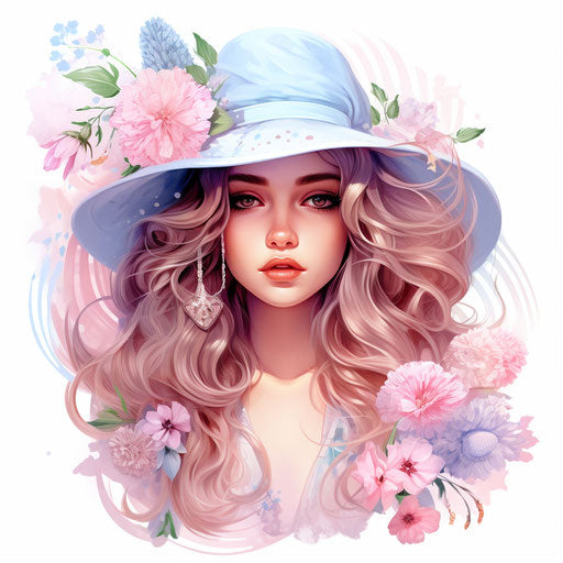 July illustration in the Pastel Colors Art style