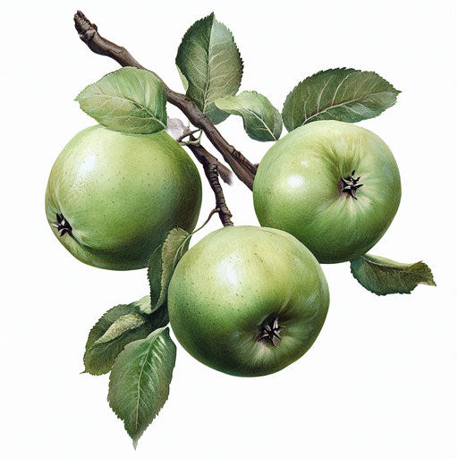 Realistic clipart of apples, high resolution, isolated