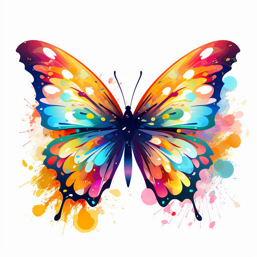 Simple butterfly in the style of Impressionistic Art