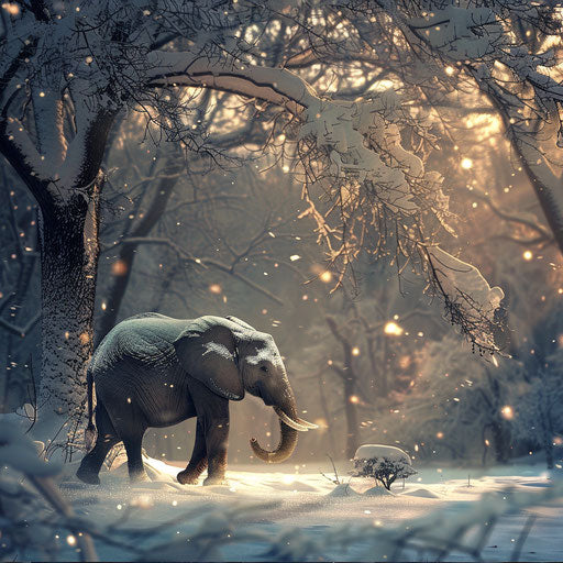 Elephant's First Encounter with Snow