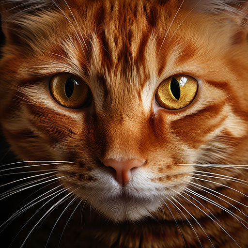 Ginger cat closeup of the face