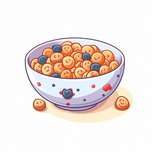 Minimalist style cereal illustration
