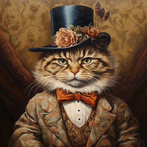 Louis Wain cat dressed as a man