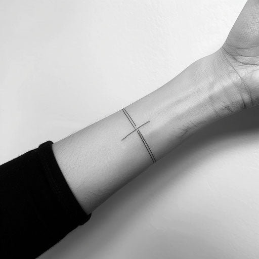 Minimalist wrist band sketch with single continuous line