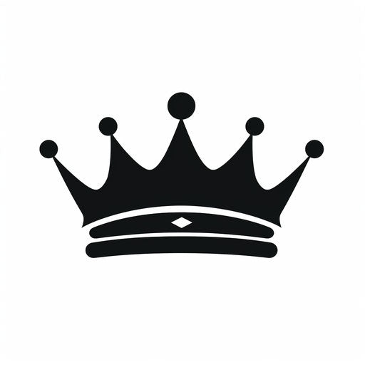 Minimalist crown vector on white background
