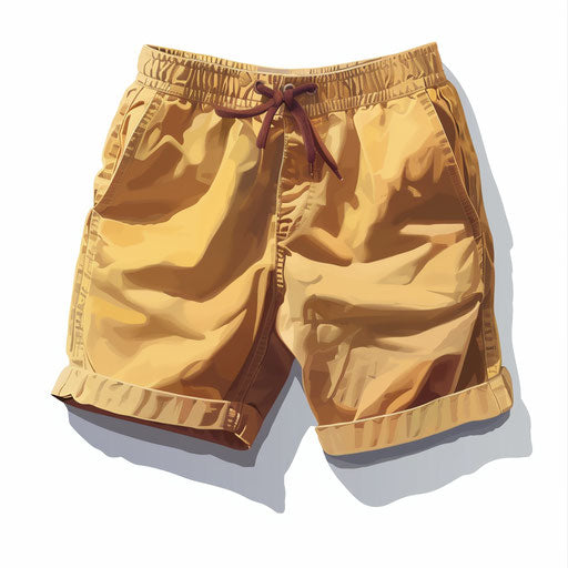 Photo-realistic clipart of shorts on white background