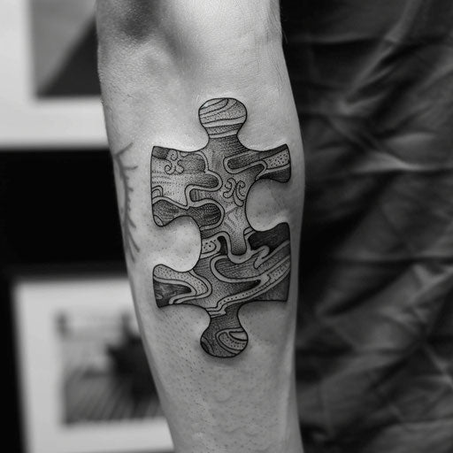a puzzle piece tattoo