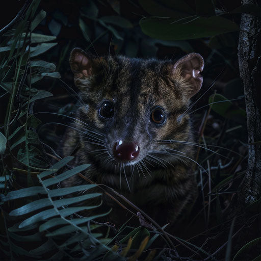 Mysterious presence in the shadowy underbrush