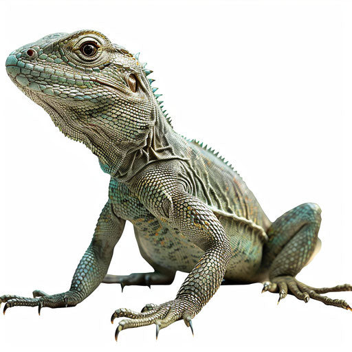 Photo-realistic lizard clipart on flat white background