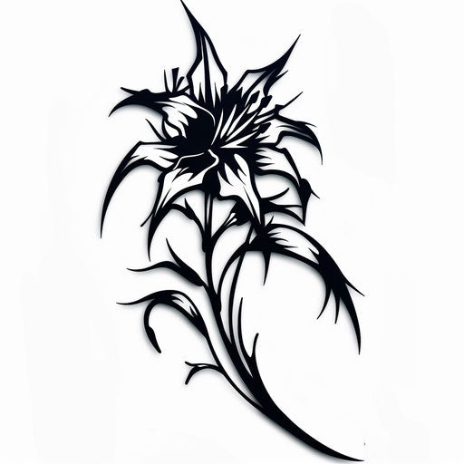 Vibrant Spider Lily Tattoo Flash Set