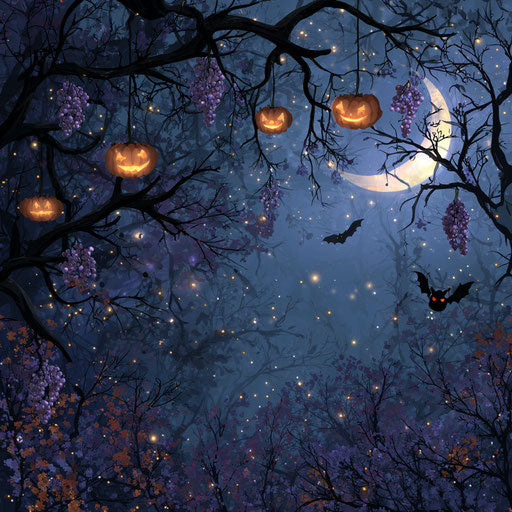 Magical Halloween Night Under the Crescent Moon