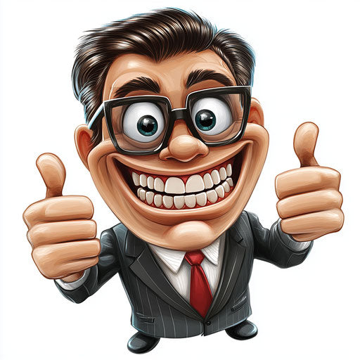 Humorous caricature of a legal caricature clipart