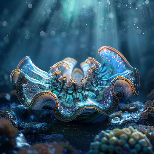 Giant clam with playful and whimsical elements
