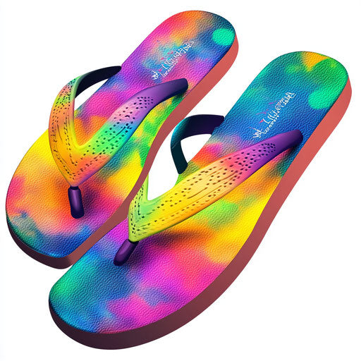 Realistic clipart of flip flops, high resolution, no background, isolated